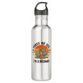 Zuerst bin ich ein erfreuliches Baby Hippo Moo Den Edelstahlflasche (Vorderseite)