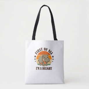 Zuerst bin ich ein erfreuliches Baby Hippo Moo Den Tasche