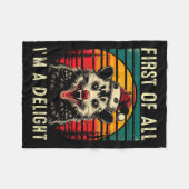 Zuerst bin ich ein erstaunlicher Angry Opossum Pos Fleecedecke (Vorderseite (Horizontal))