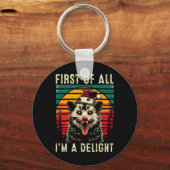 Zuerst bin ich ein erstaunlicher Angry Opossum Pos Schlüsselanhänger (Vorderseite)