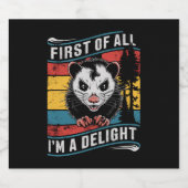 Zuerst bin ich ein erstaunlicher Funny Opossum Pos Bierflaschenetikett (Einzelnes Label)