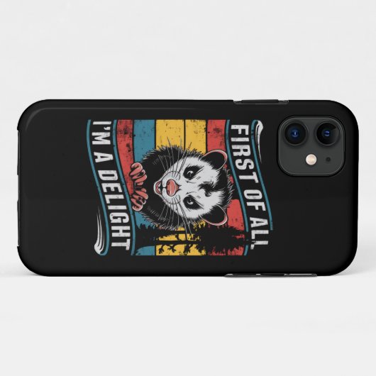 Zuerst bin ich ein erstaunlicher Funny Opossum Pos Case-Mate iPhone Hülle (Rückseite (Horizontal))