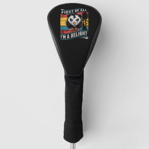 Zuerst bin ich ein erstaunlicher Funny Opossum Pos Golf Headcover