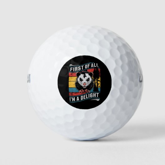 Zuerst bin ich ein erstaunlicher Funny Opossum Pos Golfball (Vorderseite)