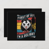 Zuerst bin ich ein erstaunlicher Funny Opossum Pos Postkarte (Vorne/Hinten)