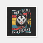 Zuerst bin ich ein erstaunlicher Funny Opossum Pos Serviette (Vorderseite)