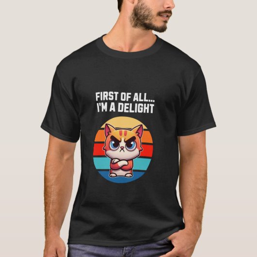 Zuerst bin ich eine erfreulich wütende Katze, Sara T-Shirt (Vorderseite)