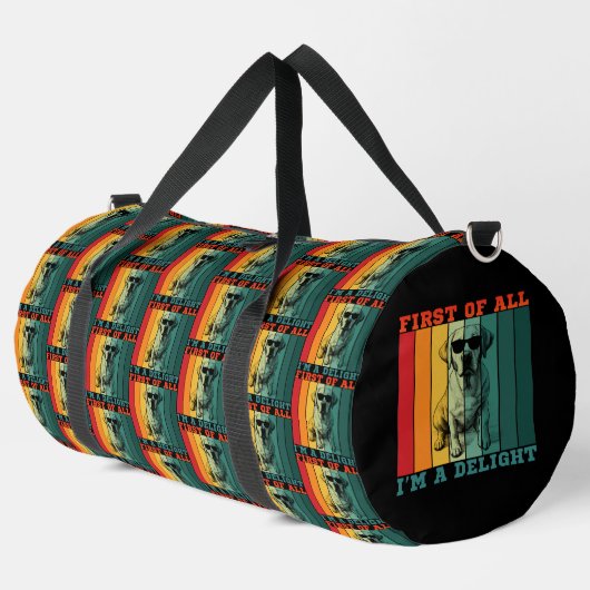 ZUERST BIN ICH EINE FREUDE  DUFFLE BAG (Linke Ecke)