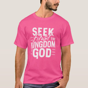Zuerst das Reich Gottes Christliche Männer Frauen T-Shirt