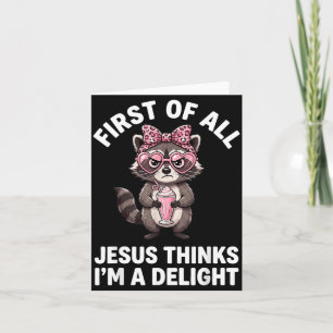 Zuerst denkt Jesus, ich bin ein Entzückendes Desig Karte