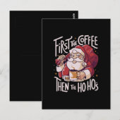 Zuerst der Kaffee dann das HOHO Postkarte (Vorne/Hinten)
