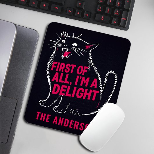 Zuerst einmal bin ich eine Freude brüllende schwar Mousepad