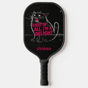 Zuerst einmal bin ich eine Freude brüllende schwar Pickleball Schläger