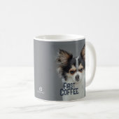Zuerst Kaffee. - Anpassbare Chihuahua Kaffeetasse (VorderseiteRechts)