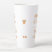 Zuerst Kaffee dann arbeiten Glam mädchenhafte Typo Milchtasse (Vorderseite)