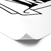 Zuerst Kaffee dann Wäsche kreatives Zitat Design Poster (Ecke)