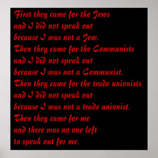 Zuerst kamen sie poster (Vorne)