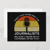 Zuerst kamen sie zu Journalisten Postkarte (Vorne/Hinten)