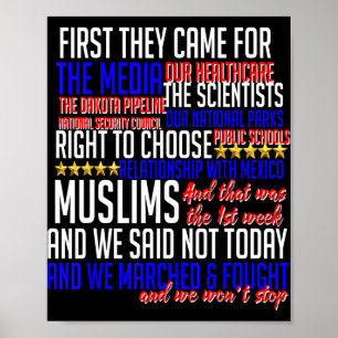 Zuerst kamen sie zu Shirt Science Zivil Rights Res Poster