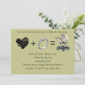 Zuerst kommt Liebe, dann kommt die Ehe.... Einladung (Stehend Vorderseite)