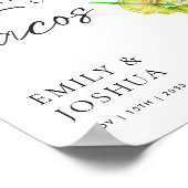 Zuerst kommt Liebe dann kommt Tacos Wedding Sign Poster (Ecke)