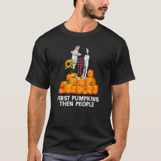 Zuerst Kürbisse, dann Menschen Ziegen Yoga T-Shirt