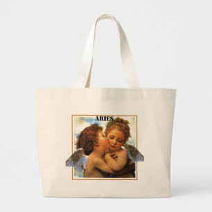 Zuerst Kuss-Engels-Widder-Tasche Jumbo Stoffbeutel