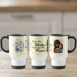 Zuerst meine Mutter 1 Foto Blumen gelb Reisebecher