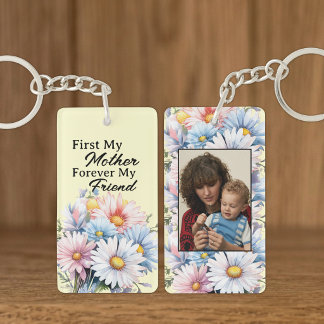 Zuerst meine Mutter 1 Foto Blumen gelb Schlüsselanhänger