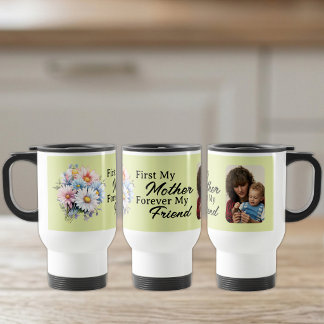 Zuerst meine Mutter 1 Foto Blumen grün Reisebecher
