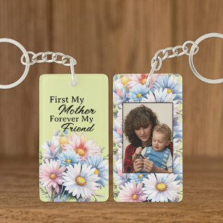 Zuerst meine Mutter 1 Foto Blumen grün Schlüsselanhänger
