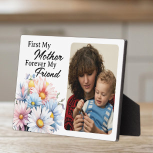 Zuerst meine Mutter 1 Foto Blumen weiß Fotoplatte
