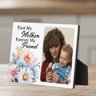 Zuerst meine Mutter 1 Foto Blumen weiß Fotoplatte