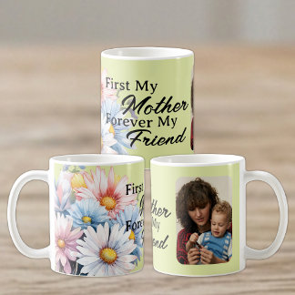 Zuerst meine Mutter 1 Foto Gerbera Blumen grün Kaffeetasse