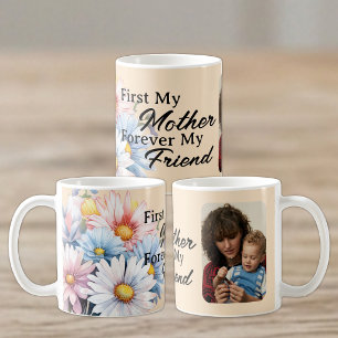 Zuerst meine Mutter 1 Foto Gerbera Blumen Pfirsich Kaffeetasse