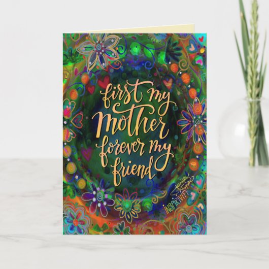 Zuerst meine Mutter, immerdar mein Freund Karte (Vorderseite)