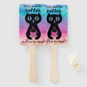 Zuerst trinke ich Kaffee, dann mache ich das Ding Fächer (Vorne und Hinten)