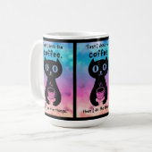 Zuerst trinke ich Kaffee, dann mache ich das Ding Kaffeetasse (Vorderseite Links)