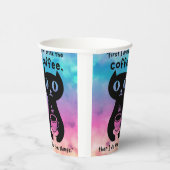 Zuerst trinke ich Kaffee, dann mache ich das Ding Pappbecher (Rechts)