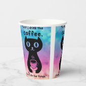 Zuerst trinke ich Kaffee, dann mache ich das Ding Pappbecher (Vorderseite)