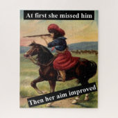 Zuerst verfehlte sie ihn. Dann verbesserte sich ih Puzzle (Vertikal)