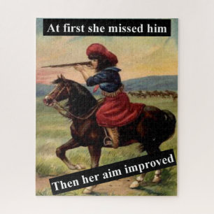 Zuerst verfehlte sie ihn. Dann verbesserte sich ih Puzzle