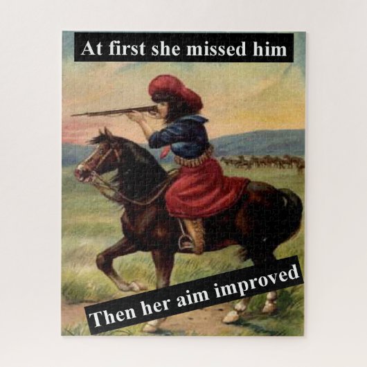 Zuerst verfehlte sie ihn. Dann verbesserte sich ih Puzzle (Vertikal)