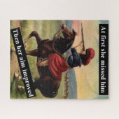 Zuerst verfehlte sie ihn. Dann verbesserte sich ih Puzzle (Horizontal)