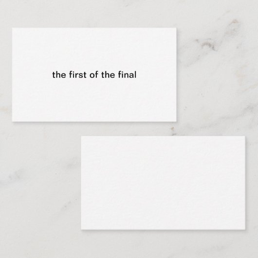 zuerst visitenkarte (Vorne/Hinten)