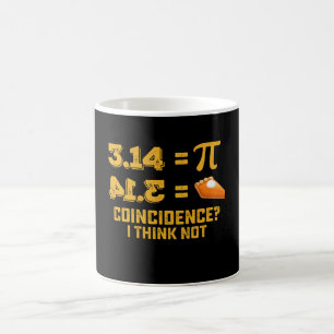 Zufall Ich denke, nicht Pie Pi Tag Mathematik Kaffeetasse