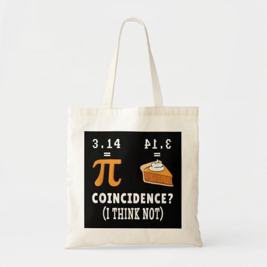 Zufall nicht Pi Pie Math Meme Math Geek Nerd Pi Tragetasche (Vorne)