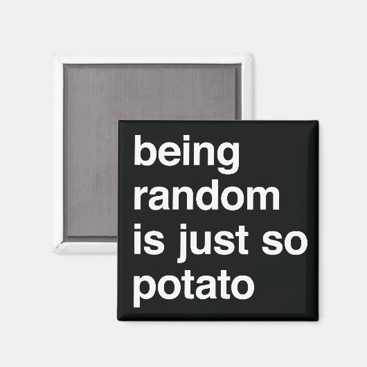 Zufällig ist Potato Hoodie Magnet (Vorderseite/Rückseite)