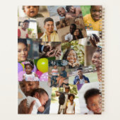 Zufällig überlappende Fotos Collage Vorlage Planer (Rückseite)