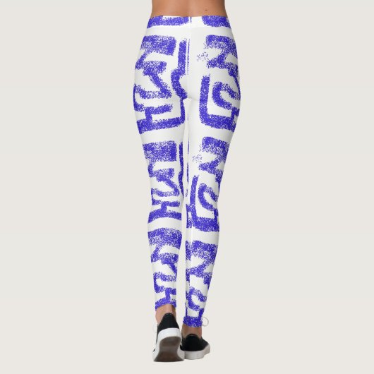 zufällige abstrakte Thunder_Cove-Farbe Leggings (Rückseite)